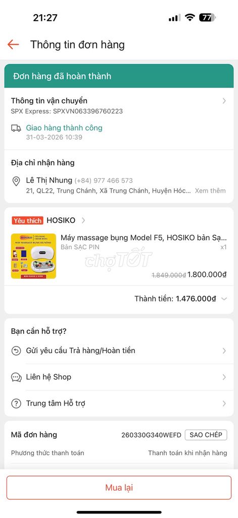 THANH LÝ Máy massage bụng. Mua bán Nội thất, đồ gia dụng khác tại Huyện Hóc Môn Tp Hồ Chí Minh được đăng bởi Nhung Lê hình 1