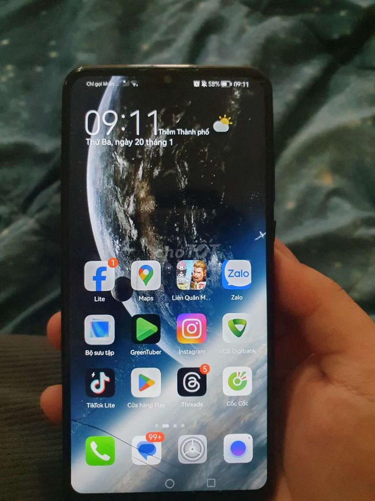 Huawei P30 Lite Đen Nứt kính. Mua bán Điện thoại tại Quận Cầu Giấy Hà Nội được đăng bởi Đỗ Cường hình 1