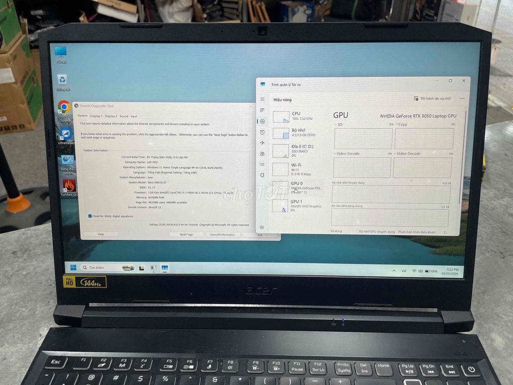 Laptop Acer i5 11400h/8g/512g/3050. Mua bán Laptop tại Quận Hải Châu Đà Nẵng được đăng bởi HoàNN hình 1