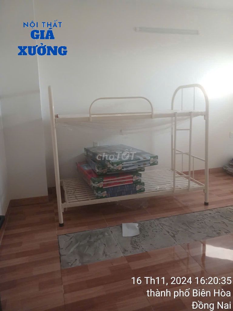Giường ngủ 2 tầng - giường sắt mới đẹp = chuẩn. Mua bán Giường, chăn ga gối nệm tại Quận Gò Vấp Tp Hồ Chí Minh được đăng bởi Nội Thất Giá Xưởng  hình 1