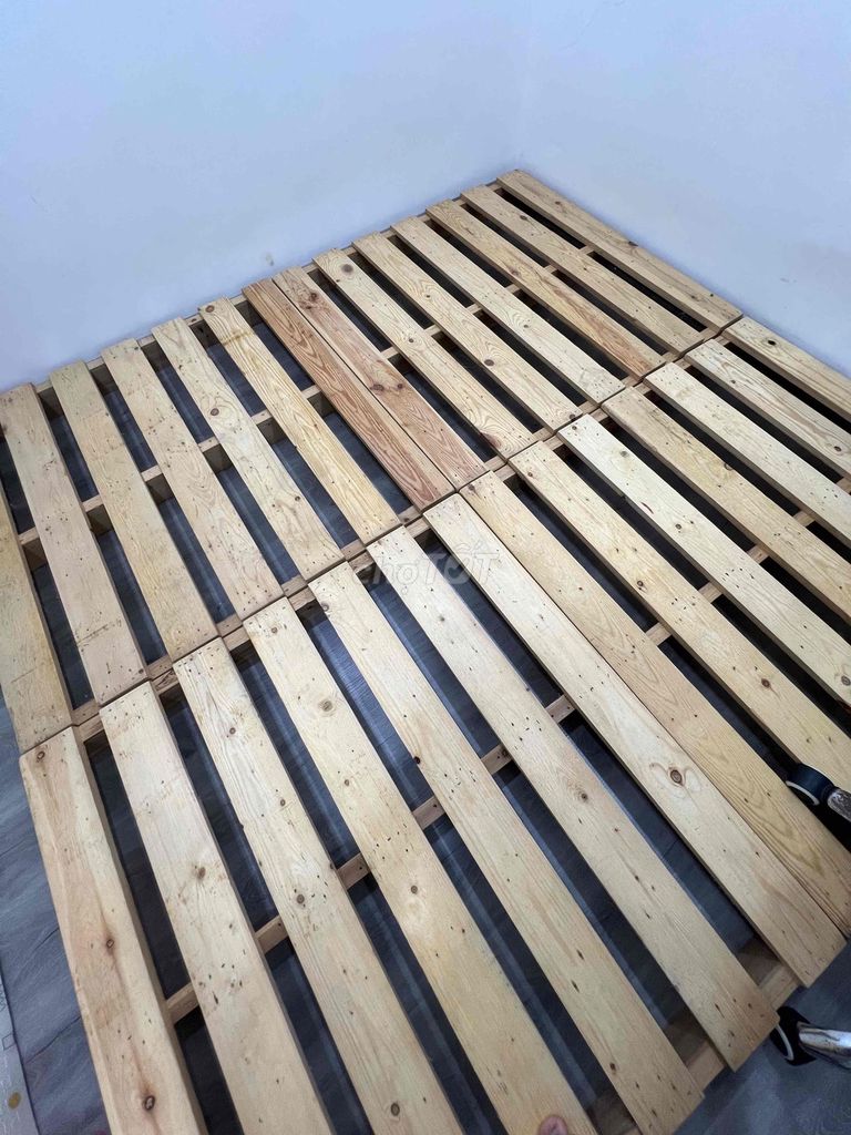 Giường pallet Gỗ tự nhiên Vintage 1M cao 10cm. Mua bán Giường, chăn ga gối nệm tại Quận Gò Vấp Tp Hồ Chí Minh được đăng bởi Vũ Bảo Gò Vấp hình 1