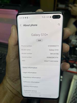 Samsung Galaxy S10+ Đen Hàn Quốc