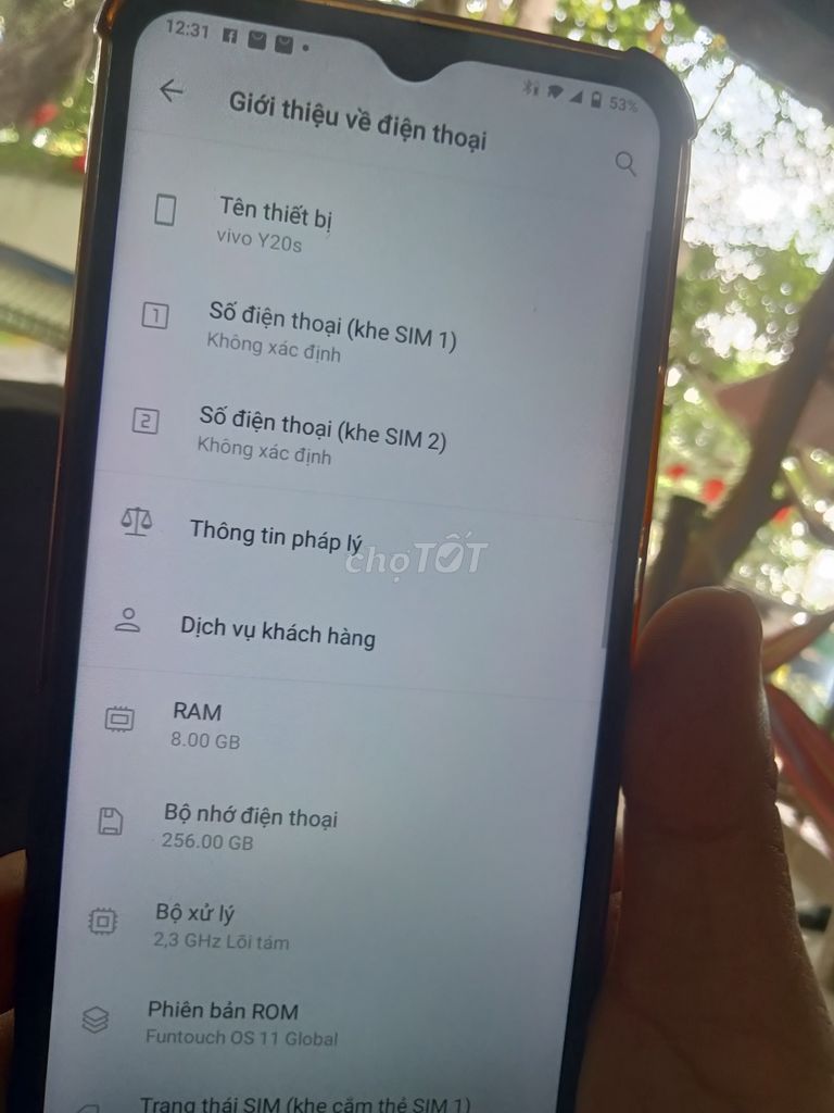 Vivo Y20s 256GB Xanh. Mua bán Điện thoại tại Huyện Hóc Môn Tp Hồ Chí Minh được đăng bởi Nguyễn Văn Sao hình 1