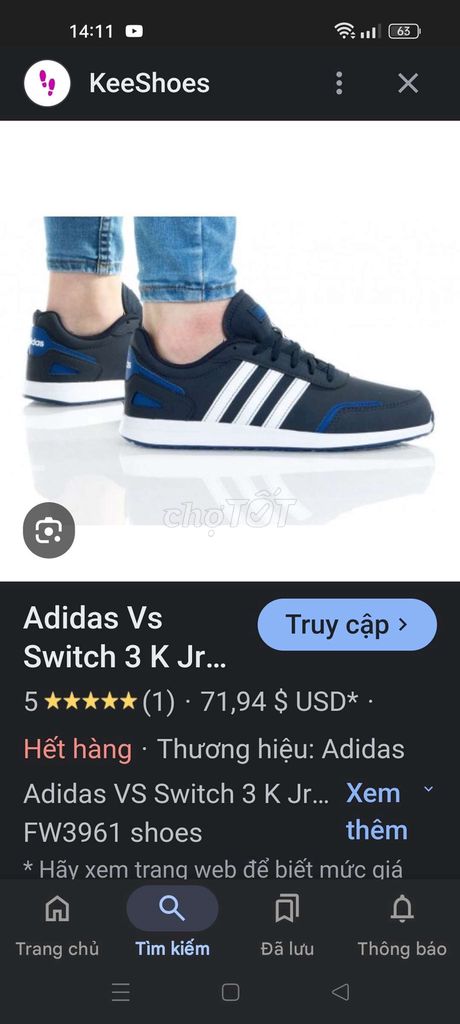 ADIDAS size 40 xuất xứ Indonesia chính hãng có sip