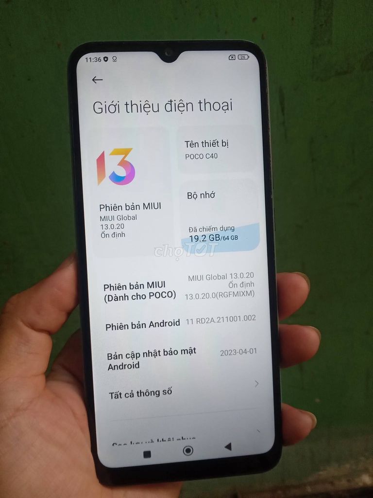 POCO C40 64GB Xanh 4GB Android 11. Mua bán Điện thoại tại Quận 1 Tp Hồ Chí Minh được đăng bởi Hội Đồ Điện Tử hình 1