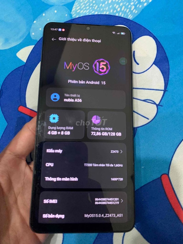 Nubia A56 128GB Đen Đã sử dụng. Mua bán Điện thoại tại Quận 12 Tp Hồ Chí Minh được đăng bởi Võ Thành Danh hình 1