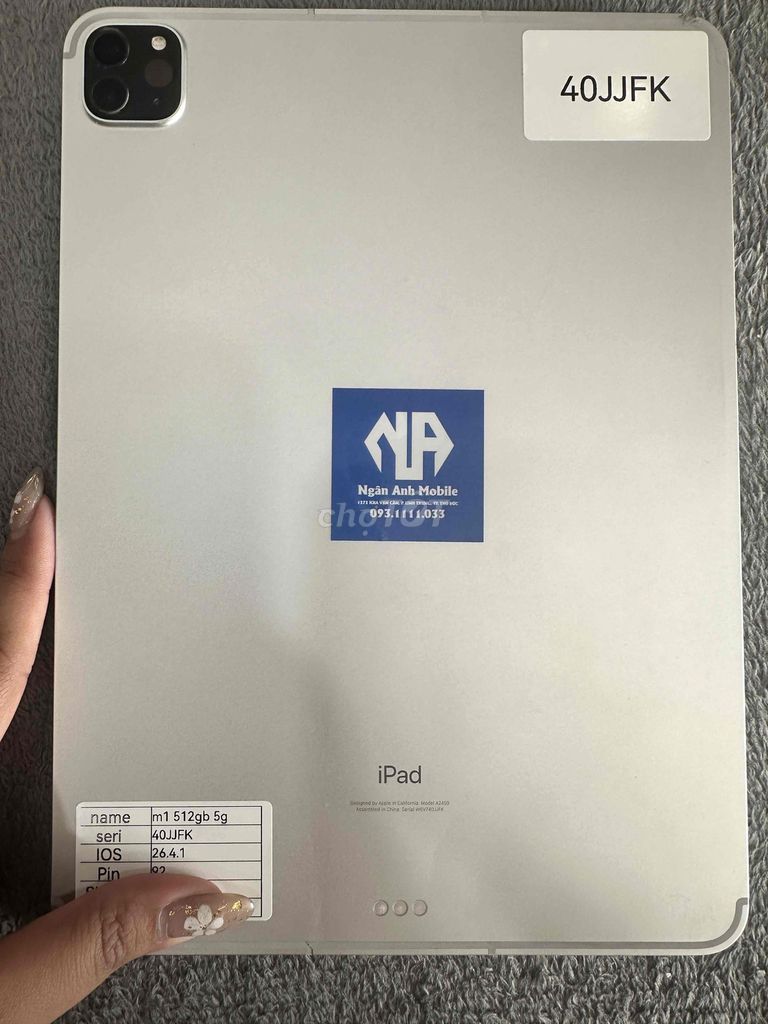 Ipad Pro M1 512GB 5G 02 giá tốt. Mua bán Máy tính bảng tại Thành phố Thủ Đức Tp Hồ Chí Minh được đăng bởi Ngân anh mobile hình 1