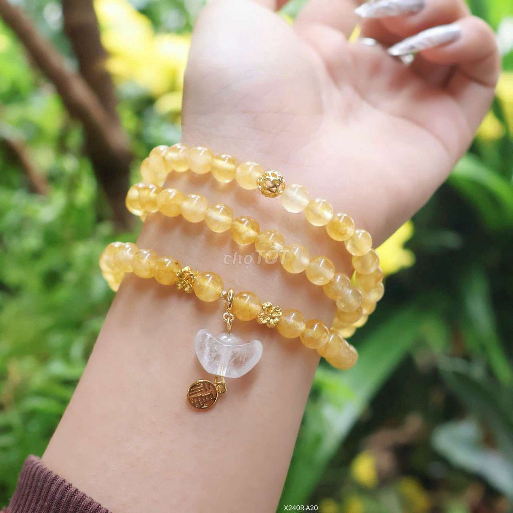 Vòng tay nữ Thạch anh vàng. Mua bán Phụ kiện thời trang khác tại Quận Lê Chân Hải Phòng được đăng bởi Nguyễn Hiếu hình 1