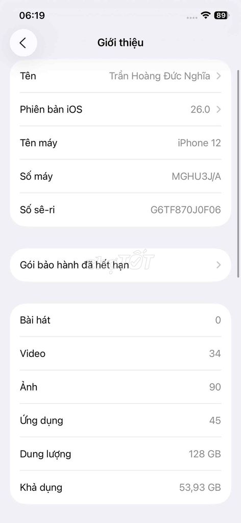Apple iPhone 12 128GB Đã qua sử dụng. Mua bán Điện thoại tại Huyện Cần Đước Long An được đăng bởi trần hoàng sinh hình 1
