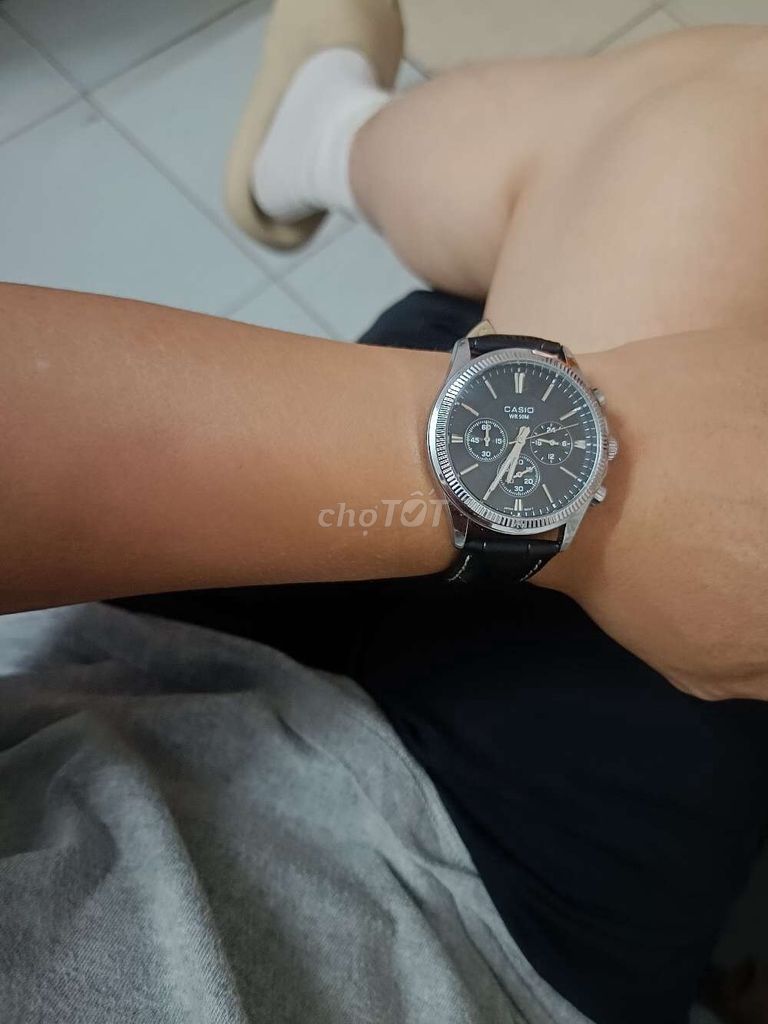 Đồng hồ Casio Nam dây da đen chống nước. Mua bán Đồng hồ tại Quận Ba Đình Hà Nội được đăng bởi phong vu hình 1