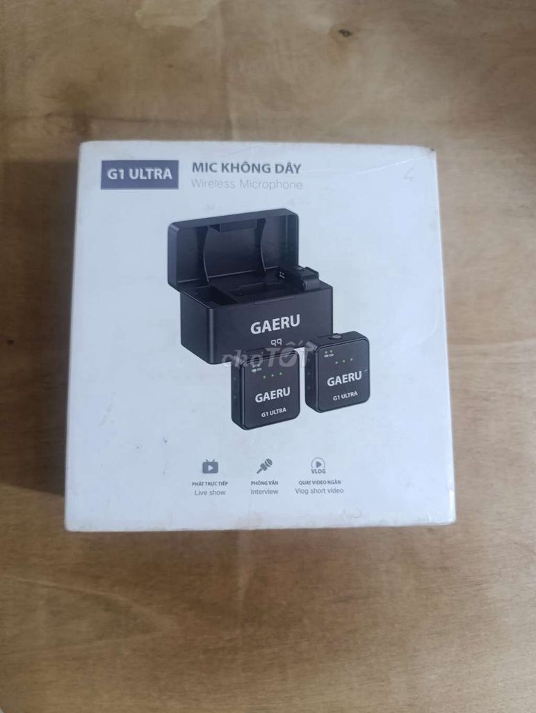 Micro không dây GAERU G1 Ultra Đen. Mua bán Tivi, Âm thanh tại Thị xã Bình Long Bình Phước được đăng bởi Thiên Nam hình 1