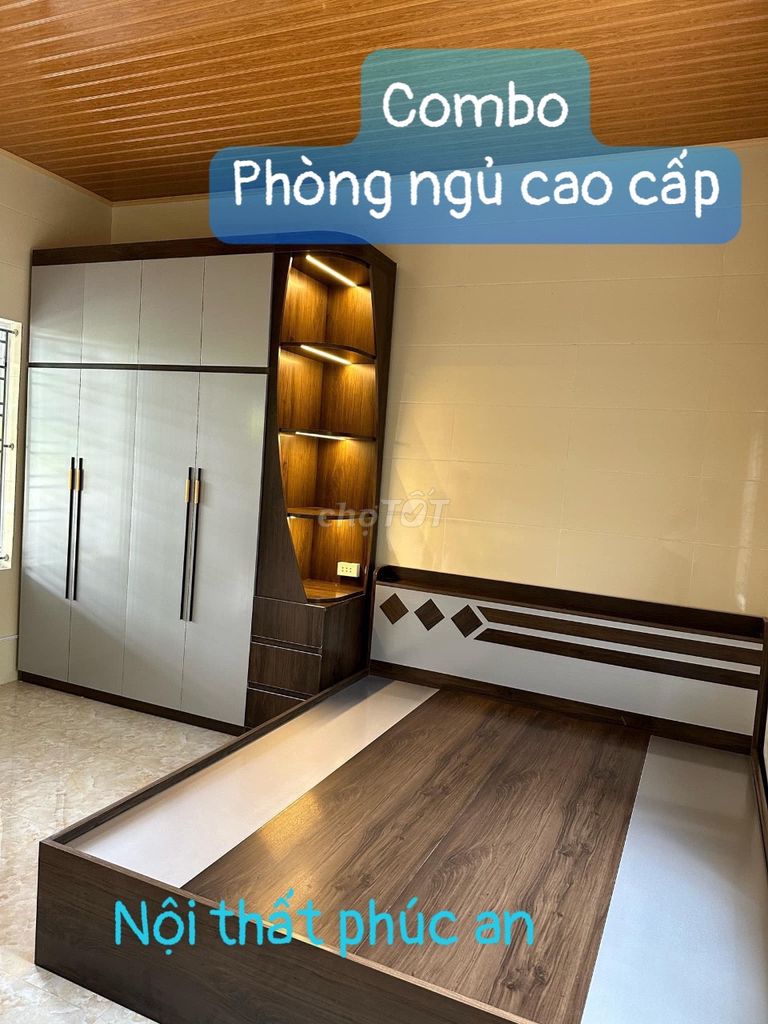 combo full phòng ngủ giường tủ cao cấp