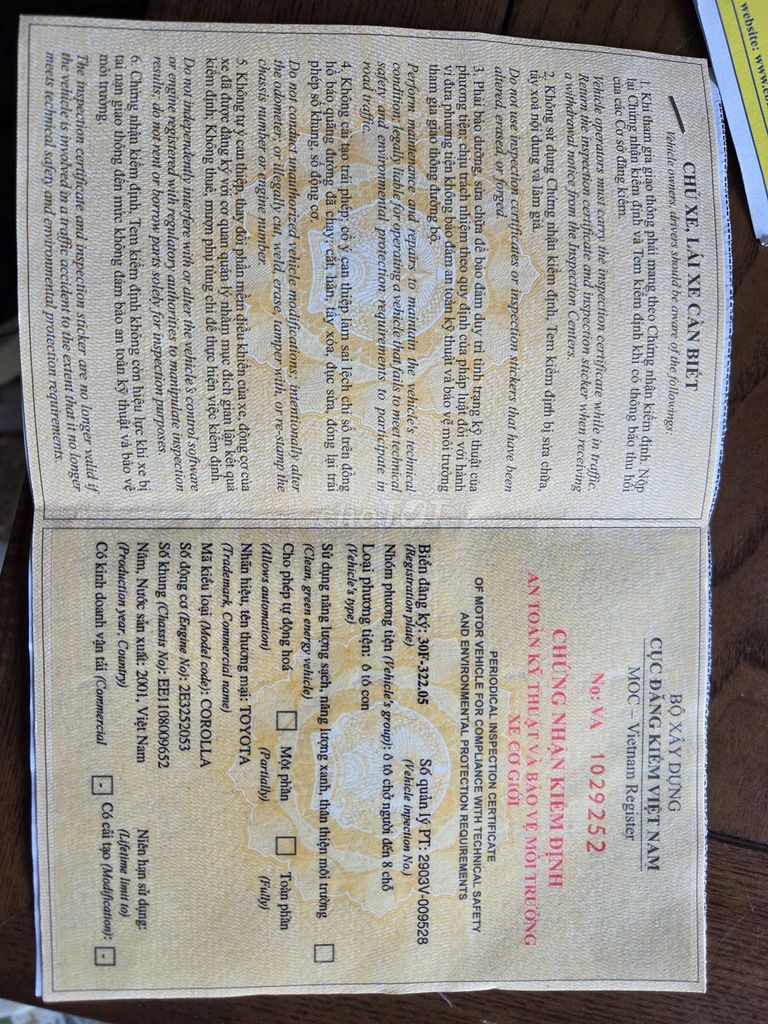 Toyota Corolla 2001 - 100 km. Mua bán Ô tô tại Huyện Hoằng Hóa Thanh Hóa được đăng bởi Hoang huy hình 3