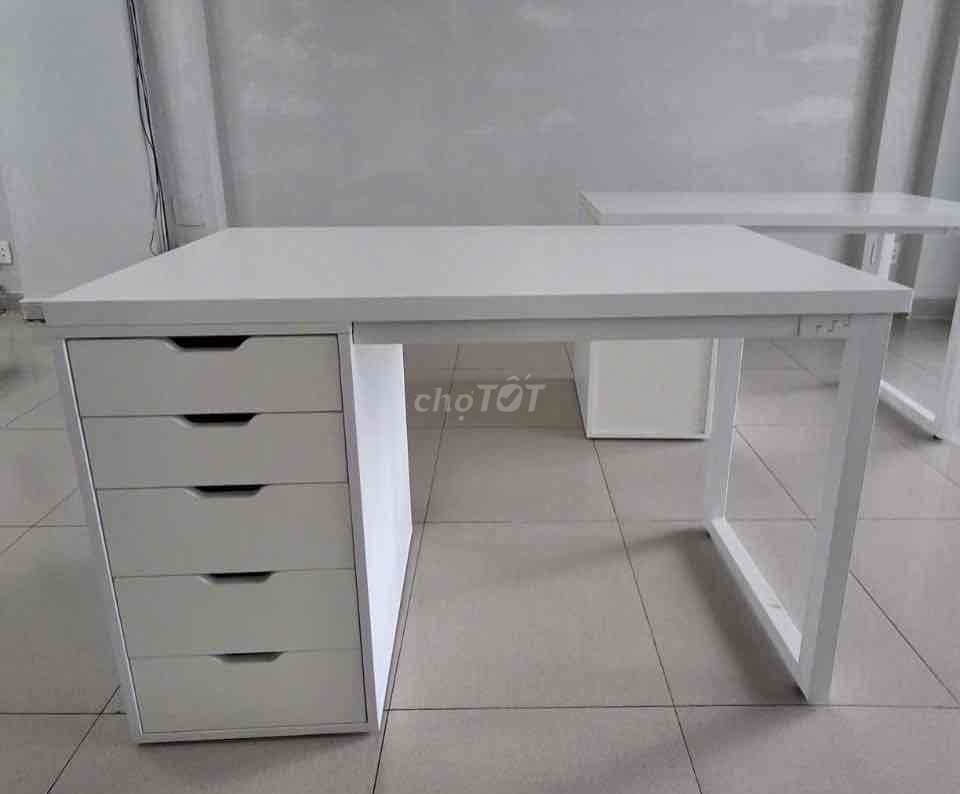 bàn ikea 1 hộc tủ full trắng đen vàng nâu