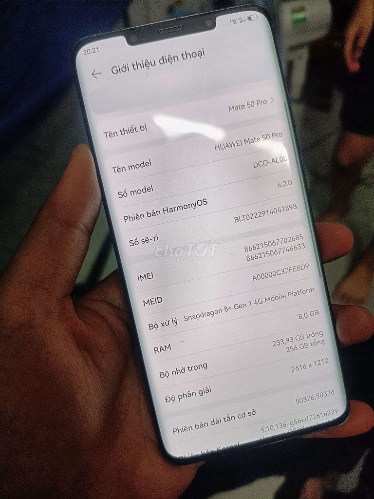 Huawei Mate 50 Pro 256GB Đen. Mua bán Điện thoại tại Huyện Bình Chánh Tp Hồ Chí Minh được đăng bởi Huỳnh Tấn Hậu hình 1