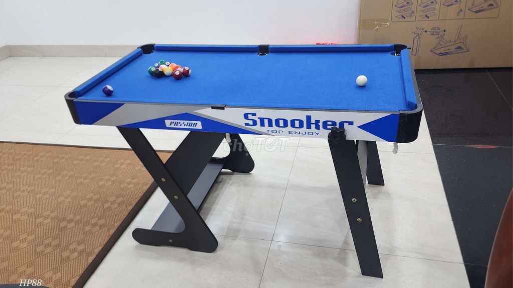 Bàn bi a Snooker Gấp gọn Xanh dương. Mua bán Sở thích khác tại Huyện Vĩnh Tường Vĩnh Phúc được đăng bởi Tạp Hóa Giá Rẻ  hình 1