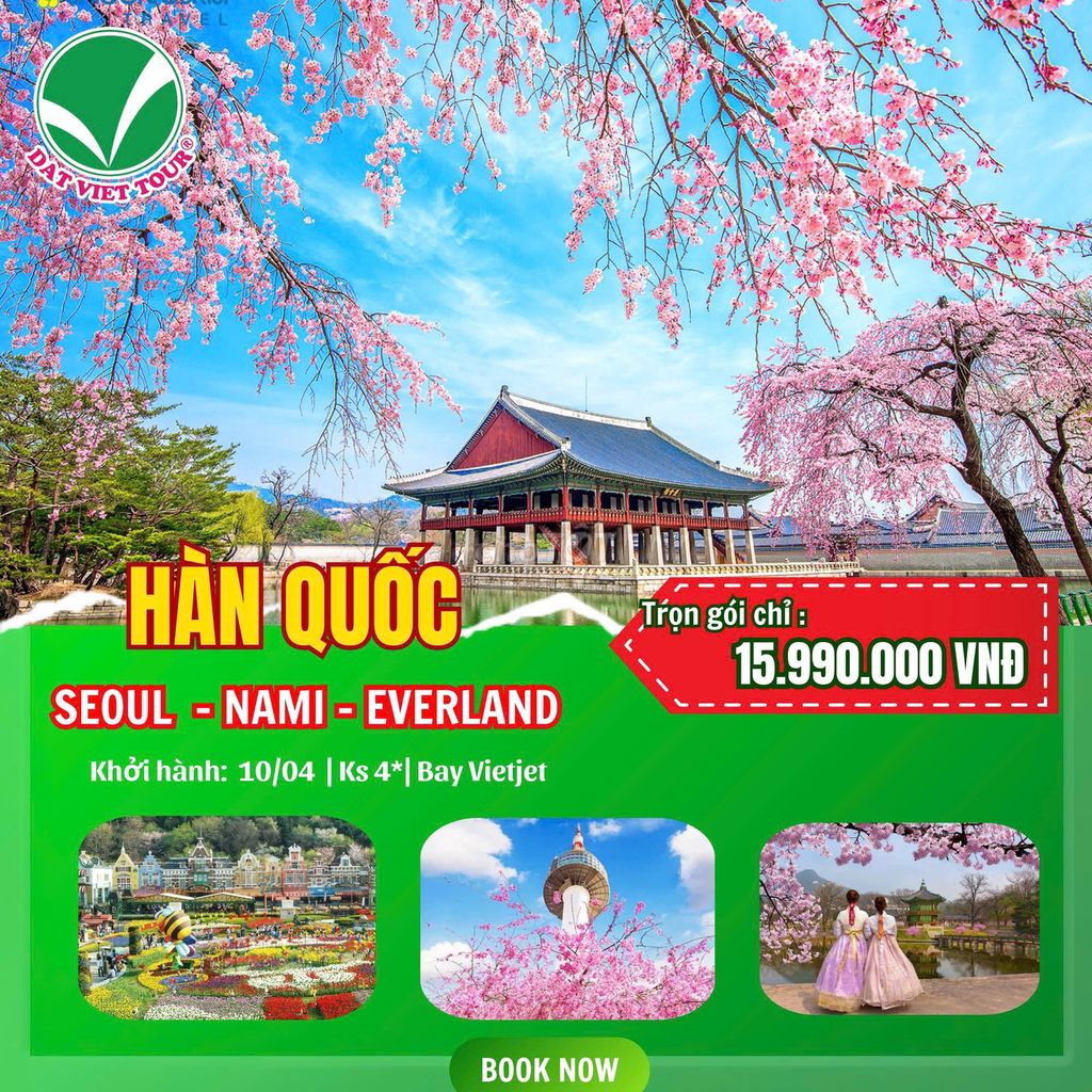 TOUR HÀN QUỐC: SEOUL - NAMI - EVERLAND 5N4D