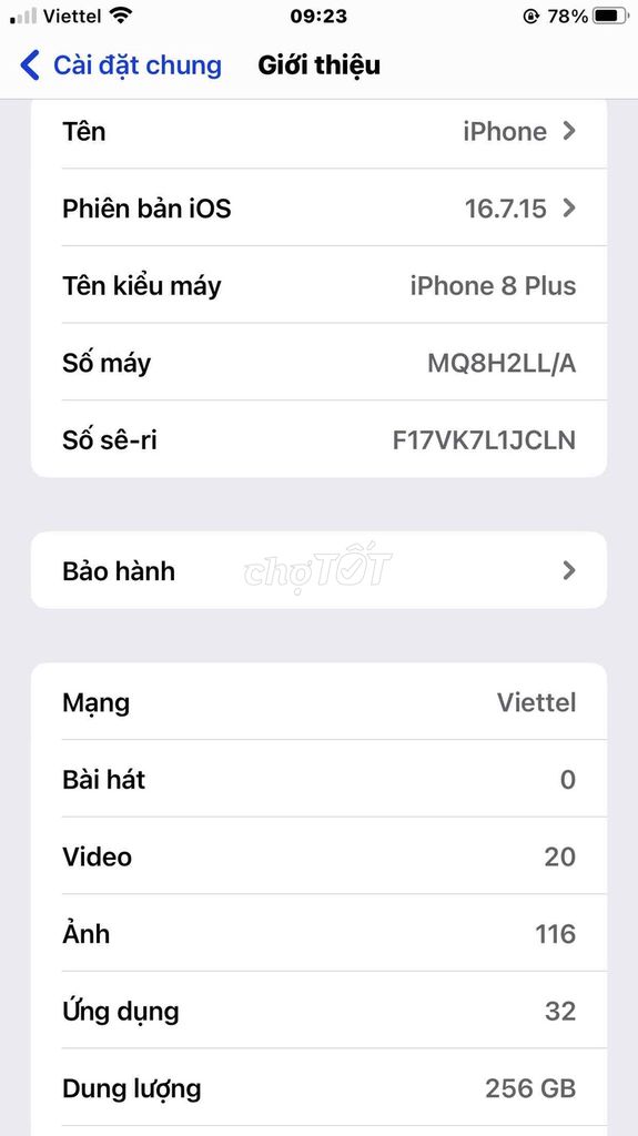 iPhone 8 Plus 256GB. Mua bán Điện thoại tại Thị xã Cai Lậy Tiền Giang được đăng bởi Huynh Hoang Tu hình 1