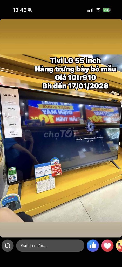 Tivi LG UA84 55 inch. Mua bán Tivi, Âm thanh tại Quận Liên Chiểu Đà Nẵng được đăng bởi Như Điện Máy  hình 1