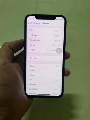 Apple iPhone X 64GB Đen Đã sử dụng Face ID