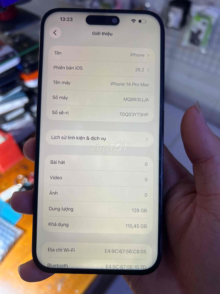iPhone 14 Pro Max 128GB Đen Đã dùng. Mua bán Điện thoại tại Thị xã Tân Uyên Bình Dương được đăng bởi Nguyễn Vũ hình 1