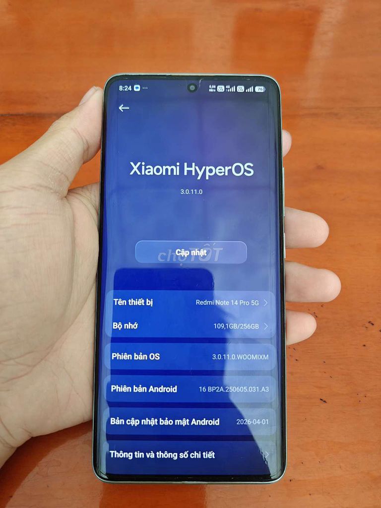 Xiaomi Redmi Note 14 Pro 5G 8/256GB. Mua bán Điện thoại tại Huyện Tam Bình Vĩnh Long được đăng bởi Nguyễn Thắng hình 1