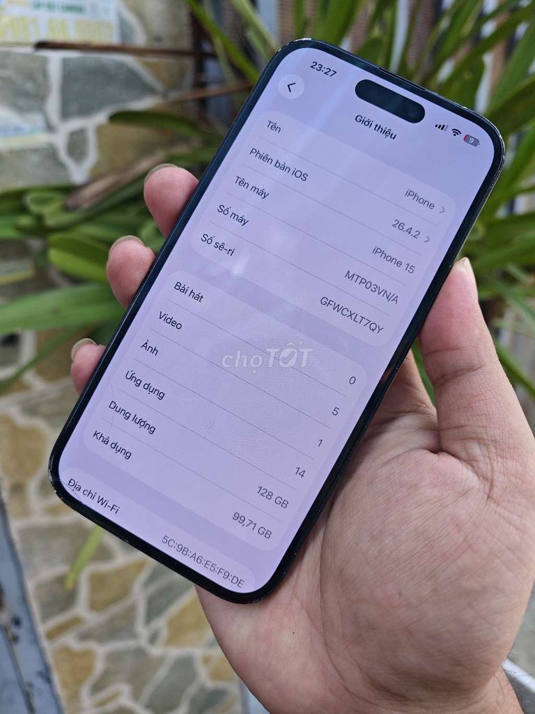 Apple iPhone 15 128GB Đen Đã sử dụng. Mua bán Điện thoại tại Huyện Bình Chánh Tp Hồ Chí Minh được đăng bởi Lâm mobiphone hình 1