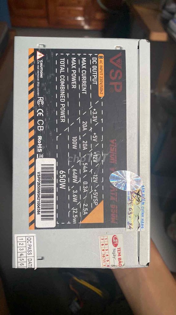 Nguồn máy tính VSP Vision 650W Đen. Mua bán Linh kiện (RAM, Card...) tại Huyện Triệu Sơn Thanh Hóa được đăng bởi Tran Gia Bao hình 1
