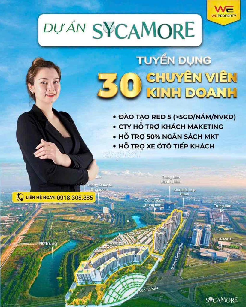 We Property tuyển 20 CVKD bán căn hộ Capitaland