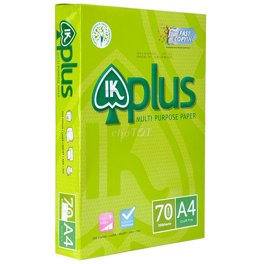 Giấy in IK Plus A4 70 gsm. Mua bán Đồ dùng văn phòng tại Huyện Phước Long Bạc Liêu được đăng bởi Minh Duy hình 1