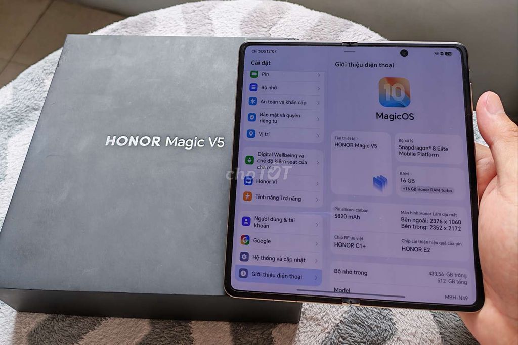 Honor Magic V5 16GB/512GB Đỏ. Mua bán Điện thoại tại Quận 5 Tp Hồ Chí Minh được đăng bởi Đạt Nhâm hình 1