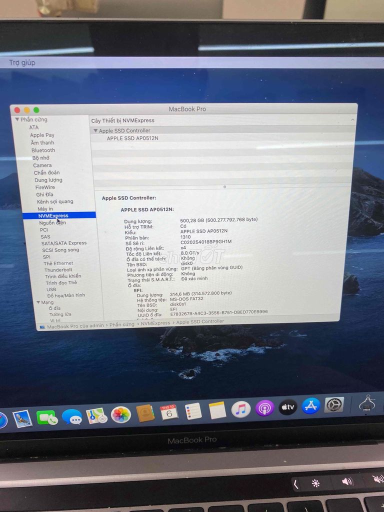macbook pro 2020 i5 ram 16 ssd 512 màn 13.3 inh. Mua bán Laptop tại Quận Hoàng Mai Hà Nội được đăng bởi Mac98 hình 3