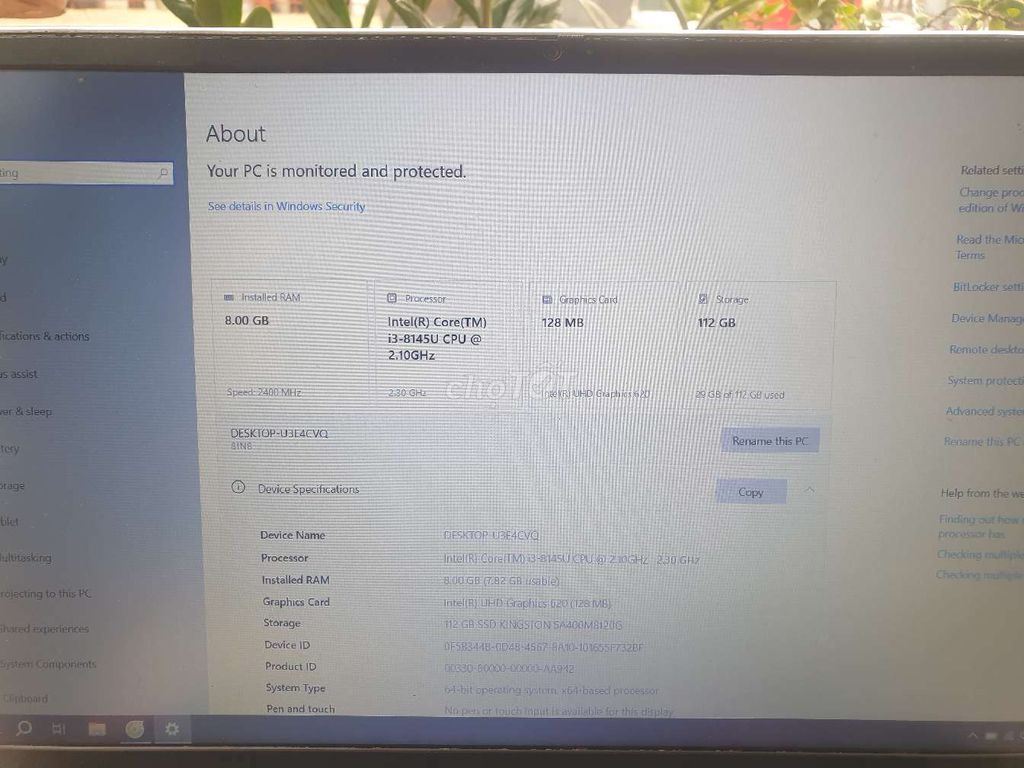 Lenovo i3-8145U 8GB/112GB Xám. Mua bán Laptop tại Thành phố Huế Thừa Thiên Huế được đăng bởi Nhân hình 1