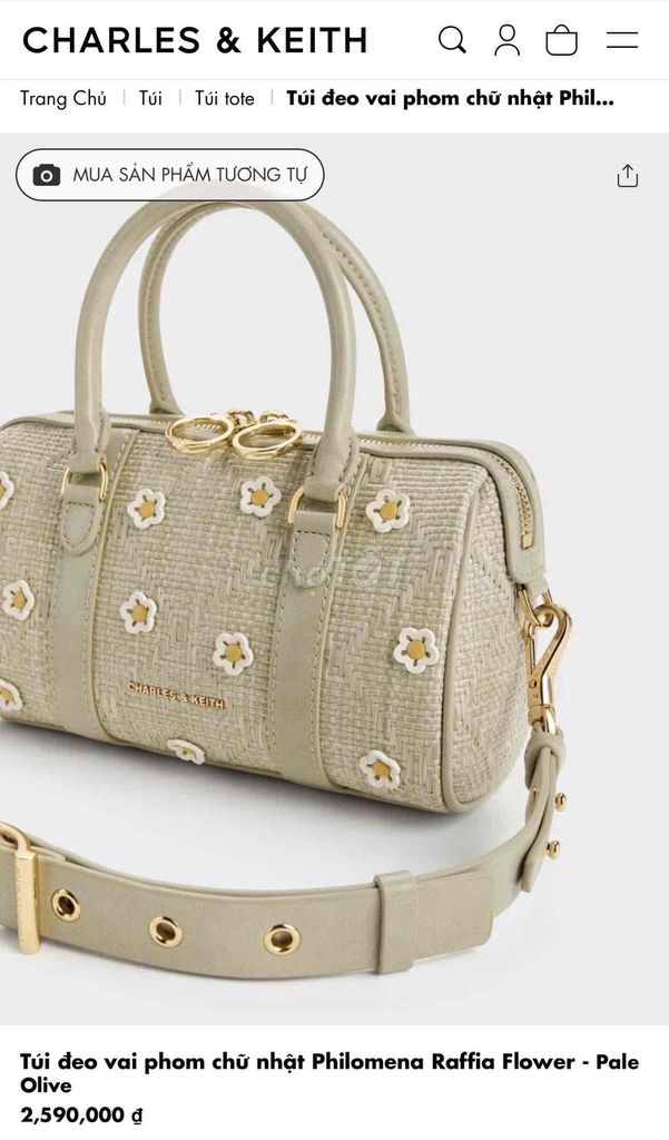 Túi đeo vai phom chữ nhật Philomena Raffia Flower. Mua bán Túi xách tại Quận Tân Bình Tp Hồ Chí Minh được đăng bởi Đào Ngọc Thanh Quang hình 1