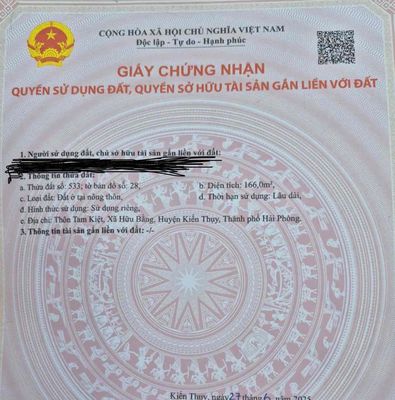 Đất sổ đỏ 166m2 Đường liên xã thị trấn Núi Đối Kiến thuỵ Hải Phòng. Mua bán đất tại Huyện Kiến Thuỵ Hải Phòng được đăng bởi THÀNH CÔNG