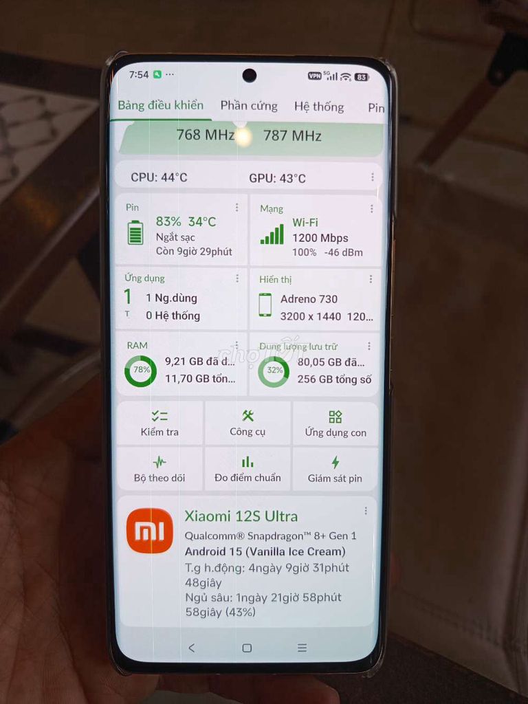 Xiaomi 12S Ultra 12GB/256GB 2 sim 5G. Mua bán Điện thoại tại Thành phố Thủ Dầu Một Bình Dương được đăng bởi Danh Thanh hình 1