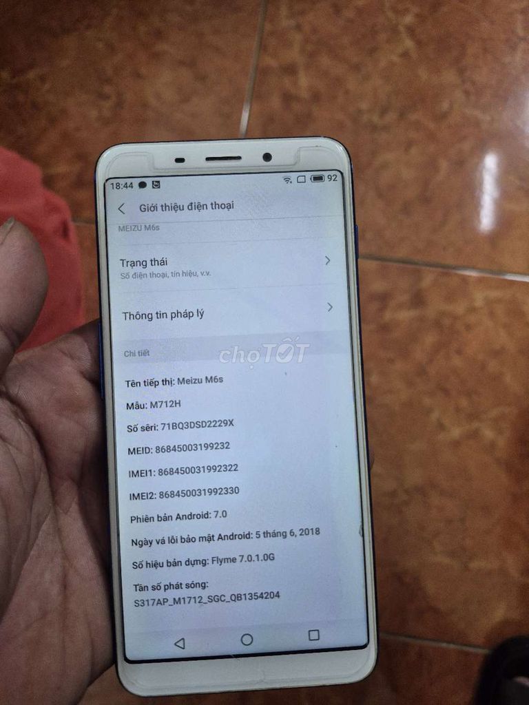 Meizu M6s 64GB 2sim đẹp. . Mua bán Điện thoại tại Quận Bình Thạnh Tp Hồ Chí Minh được đăng bởi Huy hình 1