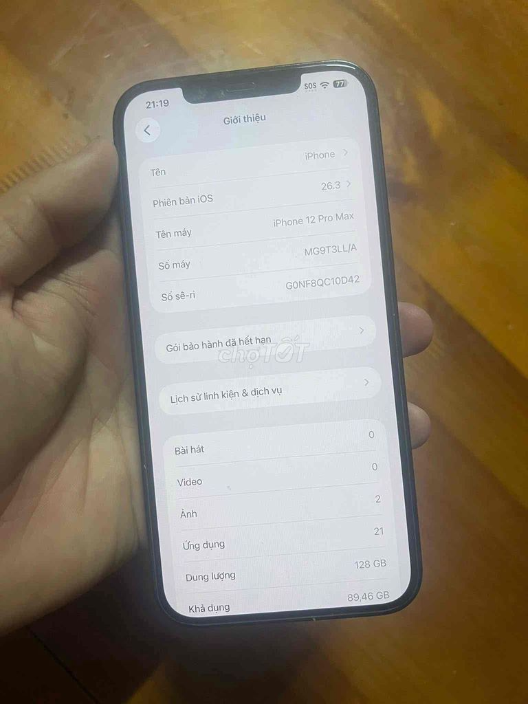Apple iPhone 12 Pro Max 128GB Đã qua sử dụng. Mua bán Điện thoại tại Quận Đống Đa Hà Nội được đăng bởi Phạm Minh hình 1