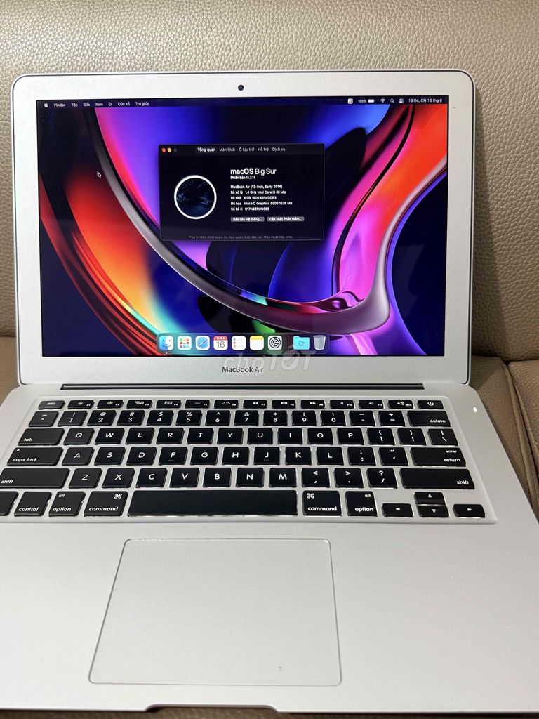 Apple MacBook Air i5 13 inch 4GB/128GB 2014 Bạc. Mua bán Laptop tại Quận Phú Nhuận Tp Hồ Chí Minh được đăng bởi binh hình 1