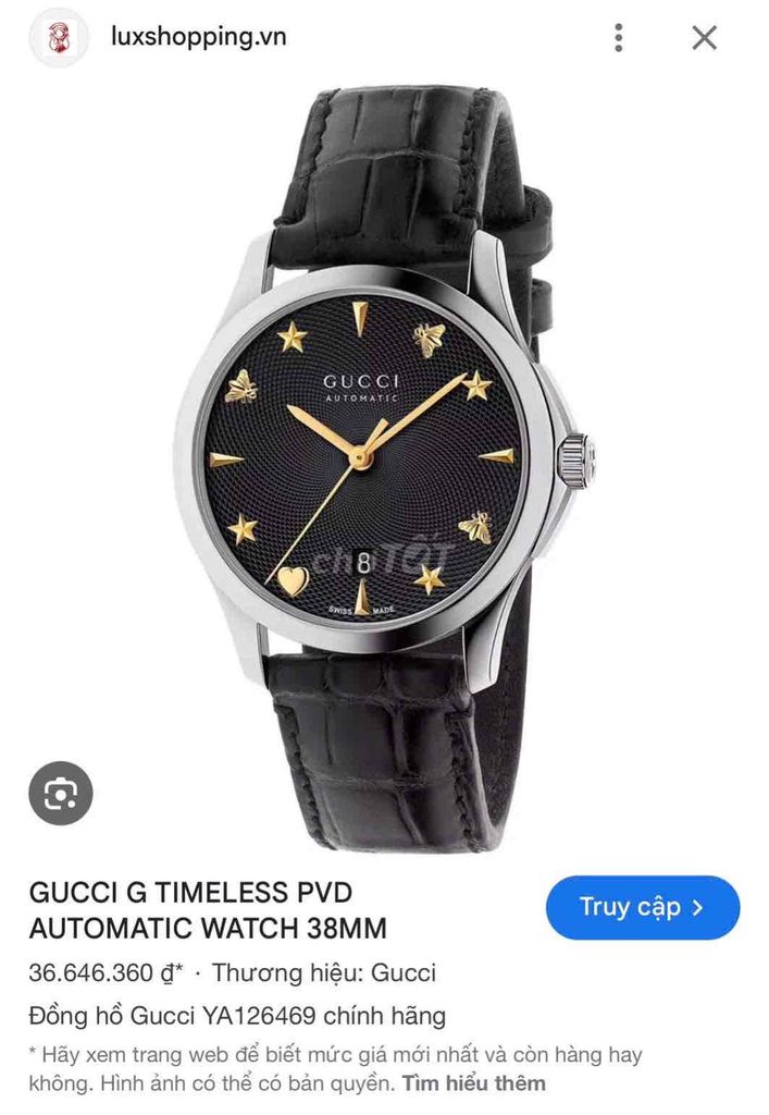 Đồng hồ Gucci Automatic chính hãng. Mua bán Đồng hồ tại Quận Tân Phú Tp Hồ Chí Minh được đăng bởi Tân Thanh NT hình 6