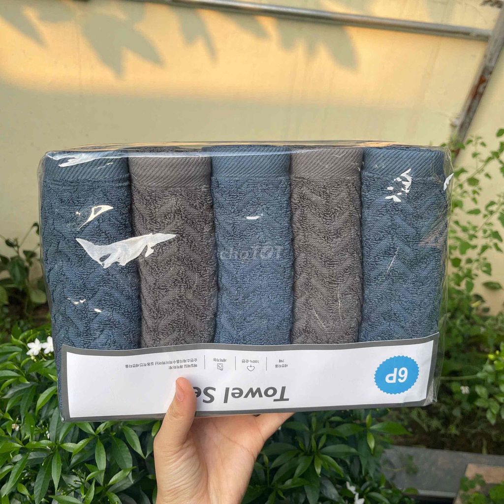 Khăn tắm Cotton Xám Xanh 34x80cm. Mua bán Thiết bị vệ sinh, nhà tắm tại Huyện Trảng Bom Đồng Nai được đăng bởi Truong Quy Toan hình 1