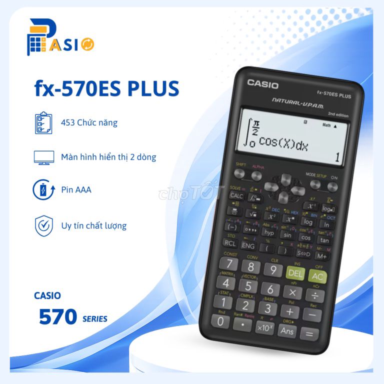 Máy tính khoa học Casio FX-570ES Plus Đen. Mua bán Đồ dùng văn phòng tại Quận Thanh Xuân Hà Nội được đăng bởi Vinh Vũ Thành hình 1