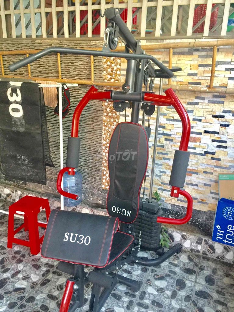 Máy tập gym SU30 Đỏ, Đen Kim loại
