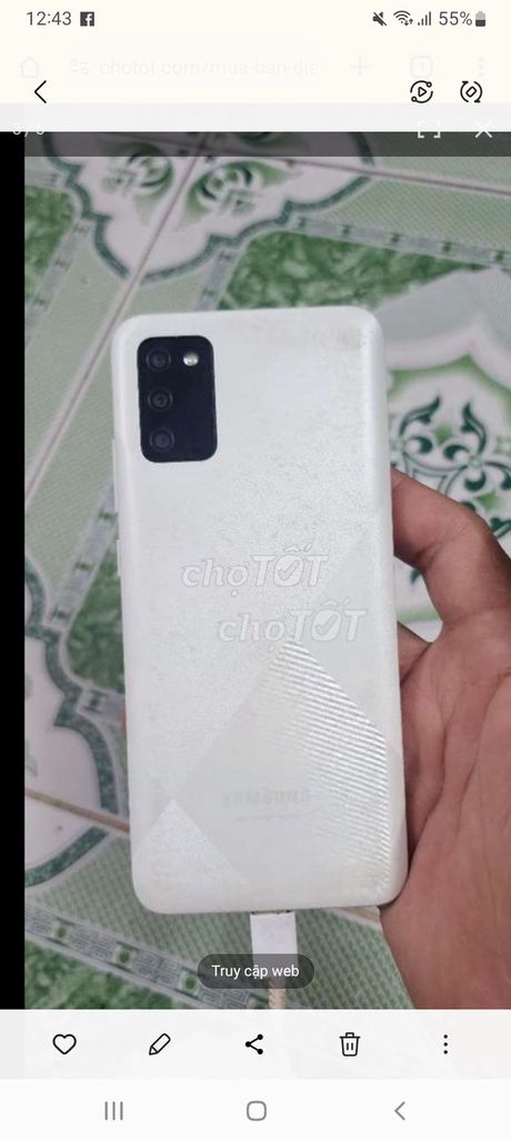 Samsung A02s 32GB Trắng. Mua bán Điện thoại tại Thành phố Bạc Liêu Bạc Liêu được đăng bởi Hùng Nguyễn  hình 1