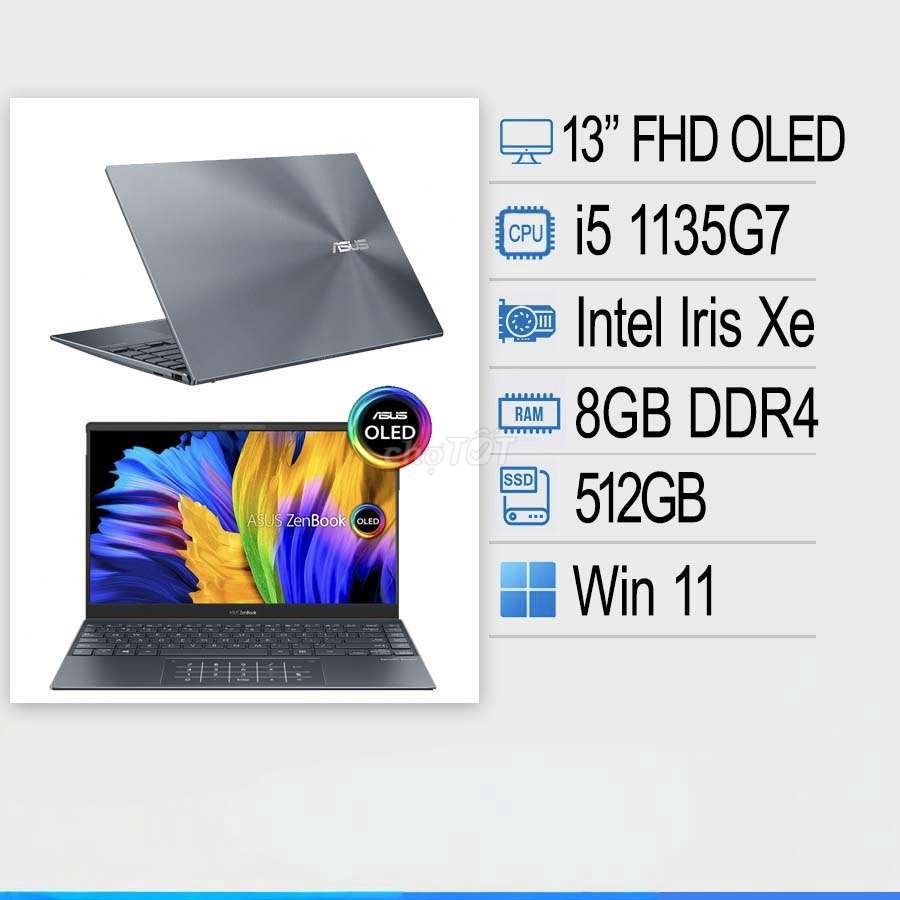 ASUS ZenBook OLED i5 1135G7 8GB/512GB. Mua bán Laptop tại Quận Bình Tân Tp Hồ Chí Minh được đăng bởi Vinh Yu hình 1