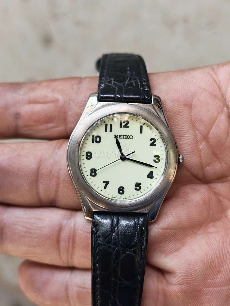 Đồng hồ Seiko Unisex Dây da Đen Bạc. Mua bán Đồng hồ tại undefined Khánh Hòa được đăng bởi ĐỒNG HỒ SI hình 1