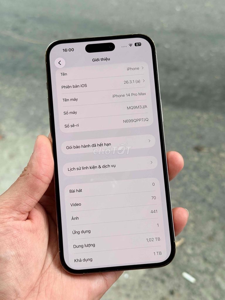 iPhone 14 Pro Max 1TB Gold Quốc Tế J/A. Mua bán Điện thoại tại Quận Sơn Trà Đà Nẵng được đăng bởi Anh Apple Chính Hãng hình 1