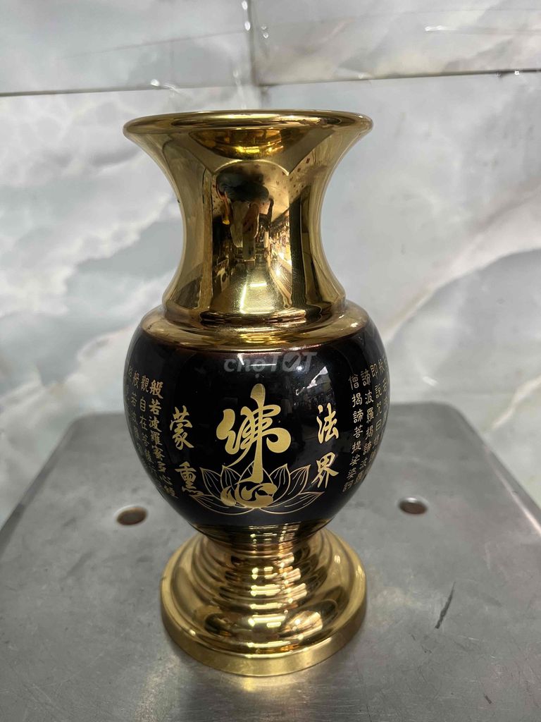 Lọ hoa đồng cổ điển 20cm Vàng đen. Mua bán Cây cảnh, đồ trang trí tại Quận Phú Nhuận Tp Hồ Chí Minh được đăng bởi Khanh ly hình 1