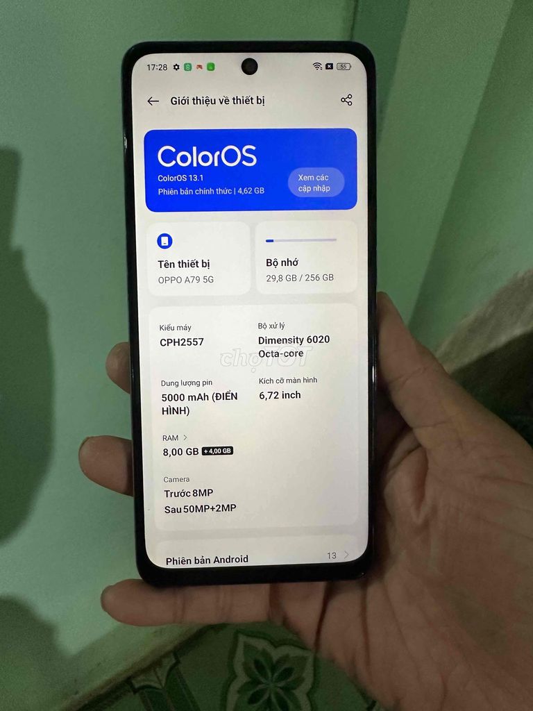 OPPO A79 5G 256GB Trắng Tím. Mua bán Điện thoại tại Huyện Gò Công Đông Tiền Giang được đăng bởi Phong Vũ hình 1