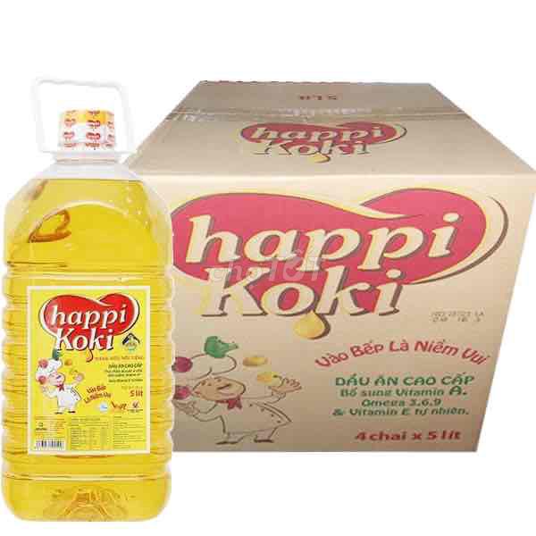 Combo 10 chai dầu ăn happy koki 5l